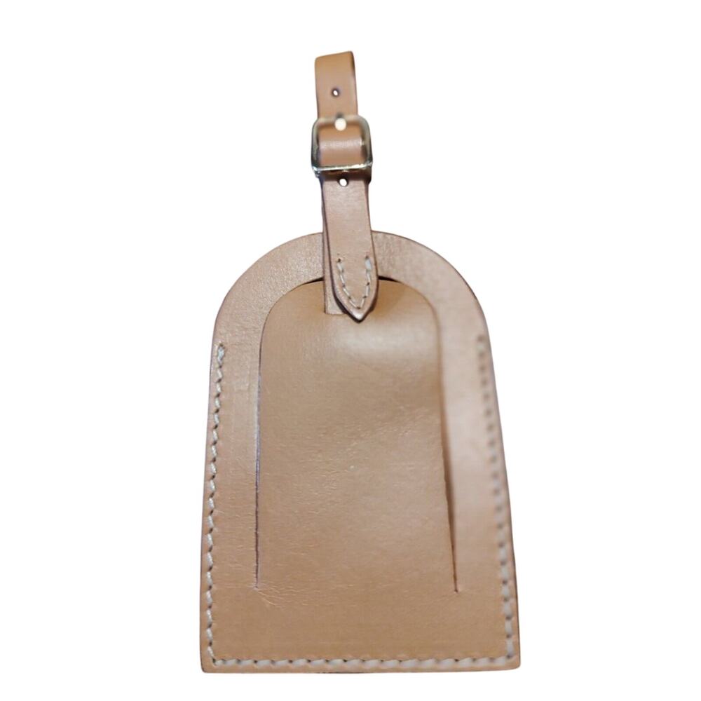 ESCADA Leather Luggage Tag Tan‎ EUC